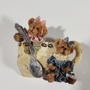 Charming Bear Figurine Mug with Spoon